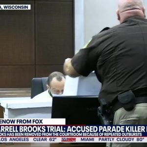 Darrell Brooks pounds fist & screams at judge after she takes away his box wall | LiveNOW from FOX