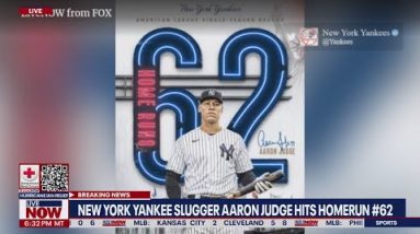 Aaron judge hits 62nd home run, setting Yankees single-season record | LiveNOW from FOX