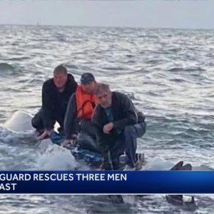 Three men rescued after boat capsized in Charleston Harbor, Coast Guard says