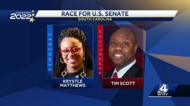 Tim Scott faces challenger Krystle Matthews for US Senate in South Carolina