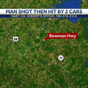 Man shot then hit by two cars