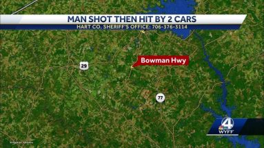 Man shot then hit by two cars