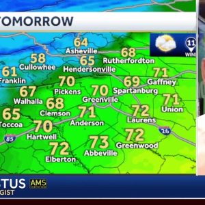 Rain moves out, cooler temperatures move in