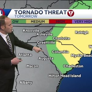Remnants of Nicole bring heavy rain, tornado threat