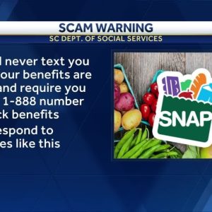 Scam involving SNAP benefits in South Carolina