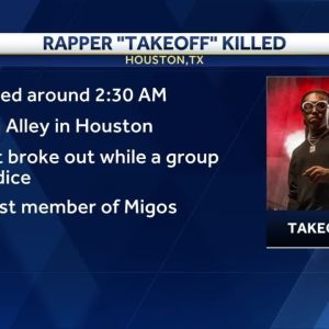 Takeoff, member of Atlanta rap group Migos, shot, killed, TMZ reports