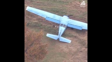 Viewer takes video of sputtering plane before crash