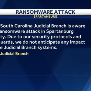 Ransomware attack reported in Spartanburg County, South Carolina
