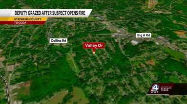 Man opens fire with semi-auto rifle, grazing deputy in Toccoa, Georgia, officials say