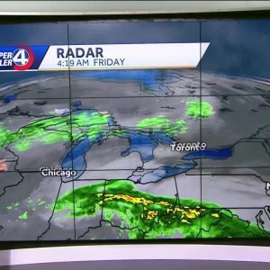 Videocast: Spotty downpours today