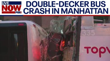 NY tour bus crash: Dozens injured after double-decker bus crashed in Manhattan | LiveNOW from FOX
