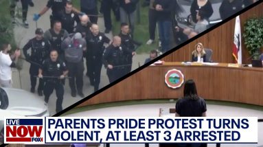 Parents' Pride Protest: At least 3 arrested outside school board in Glendale, CA | LiveNOW from FOX
