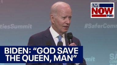'GOD SAVE THE QUEEN' Biden says to end a gun violence event in Connecticut | LiveNOW from FOX
