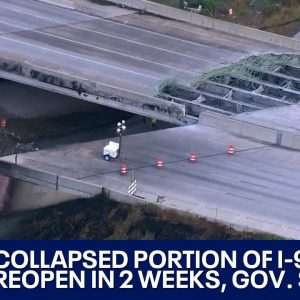 Collapsed I-95 to reopen in 2 weeks in Philadelphia | LiveNOW from FOX