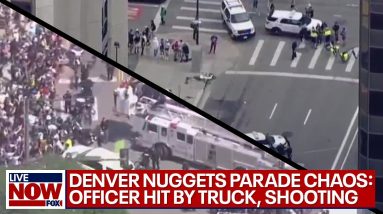 Denver Nuggets parade: officer hit by fire truck, double shooting investigation | LiveNOW from FOX