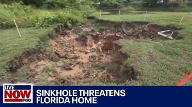 Massive sinkhole opens just feet from Florida home | LiveNOW from FOX