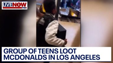 Los Angeles McDonalds looted by group of teens, video shows | LiveNOW from FOX