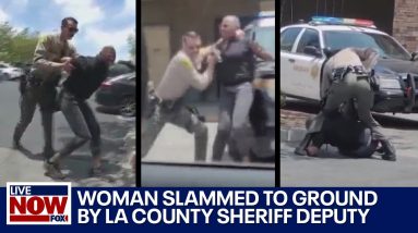 LA county deputy slams woman to ground outside grocery store | LiveNOW from FOX