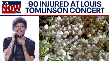 Hail injures 90+ people at Louis Tomlinson concert near Denver | LiveNOW from FOX