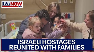 Israeli hostages freed by Hamas reunited with families, admitted to hospital | LiveNOW from FOX