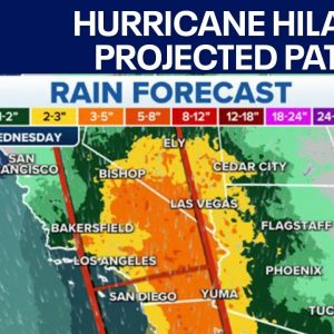 Hurricane Hilary: California, Arizona projected path, watches and warnings, rainfall totals and more