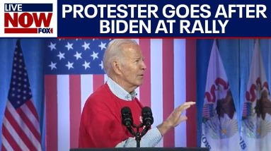 Protester slams Biden: Calls for Israel ceasefire as President begins speech | LiveNOW from FOX