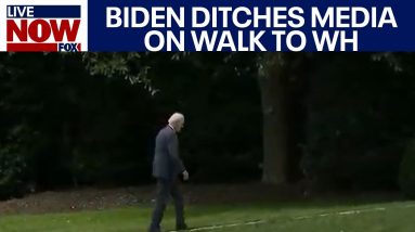 Biden dodges media: Takes long walk away from reporters to White House | LiveNOW from FOX