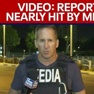 Israel War: Missile flies over reporter's head| LiveNOW from FOX