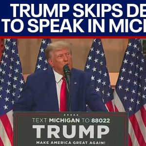 Trump speaks in Michigan instead of attending Republican debate | LiveNOW from FOX