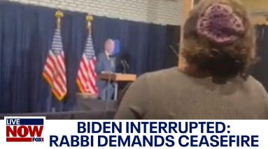 Israel war: 'ceasefire now' Biden heckled during fundraiser event | LiveNOW from FOX