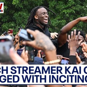 Twitch streamer Kai Cenat charged with inciting riot, police search for more suspects