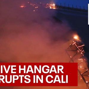 Breaking: Massive hangar fire erupts at Tustin, California airbase | LiveNOW from FOX