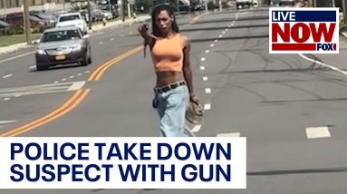 Viral video: Gun-waving suspect taken down by police in New York intersection | LiveNOW from FOX