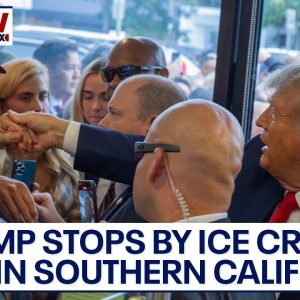 Trump stops by ice cream shop to speak to supporters in California | LiveNOW from FOX