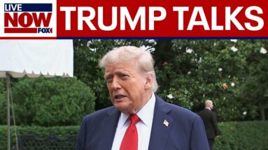 "Sometimes they have to fight it out," President Trump says on Israel-Iran ongoing conflict