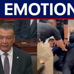 WATCH: CA Sen. Alex Padilla speaks on forceful removal from Kristi Noem news conference