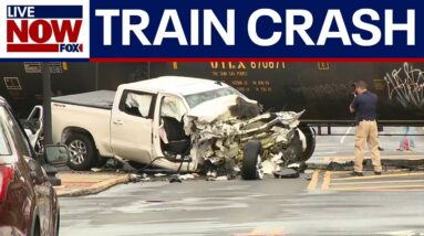 Freight train hits truck in Lansdale, Pennsylvania | LiveNOW from FOX