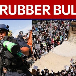 Los Angeles authorities use 'less lethal' weapons against protesters