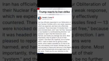 Trump responds to Iran strike on Us airbase in Qatar
