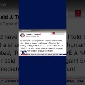 Trump says “everyone should evacuate Tehran immediately!”