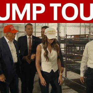 WATCH: Trump tours "Alligator Alcatraz" ICE detention center